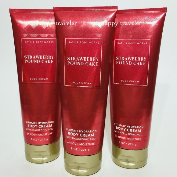 Bath & Body Works Skincare Strawberry Pound Cake Body Cream Poshmark